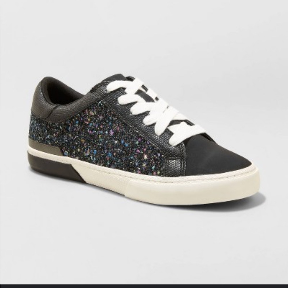 Black Glitter Women's Sneakers